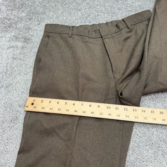 Levi's Action Slacks Vintage 80s Dress Pants Mens 36x29 Brown Flat Front Trouser - Picture 14 of 16